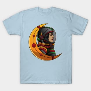 astronaut female traditional moon T-Shirt